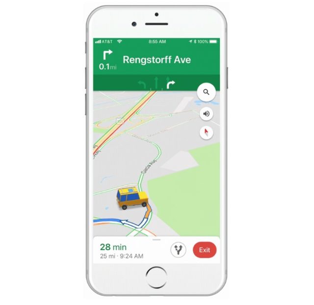 Ios向けgoogleマップに 可愛い車アイコンが登場 Ubergizmo Japan